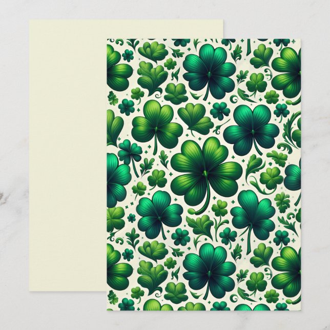 St. Patrick’s Day Shamrock Party Invitation (Front/Back)