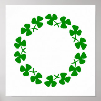 St. Patrick’s Day Shamrock Ring Poster