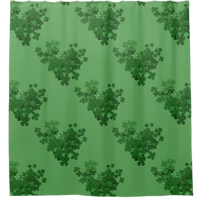 St. Patrick’s Day Shamrock Shower Curtain (Front)