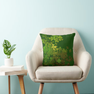 St. Patrick’s Day Shamrock Throw Pillow