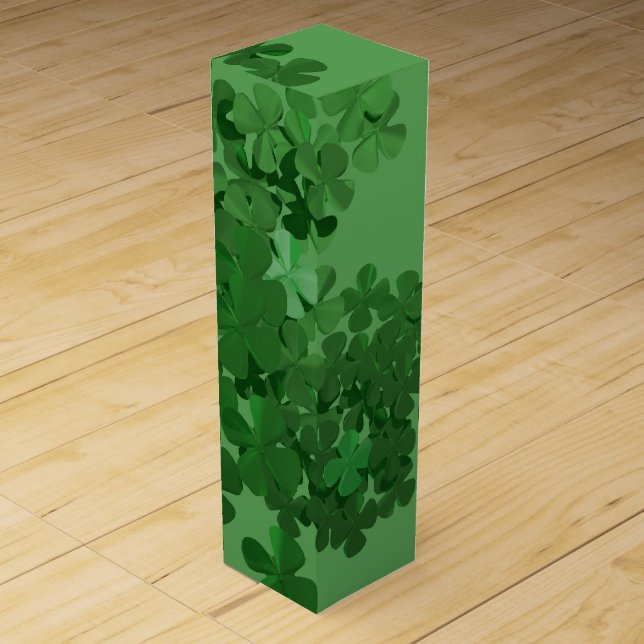 St. Patrick’s Day Shamrock Wine Gift Box (Front)