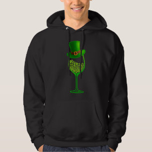 St Patrick S Day Shamrock Wine Glass Costume Men W Hoodie