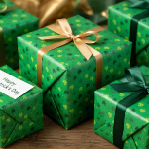 St. Patrick’s Day Shamrock Wrapping Paper
