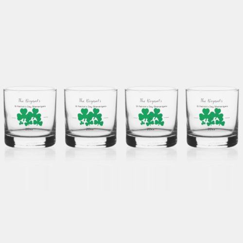 St Patricks Day Shenanigans Drinkware Set Whiskey Glass