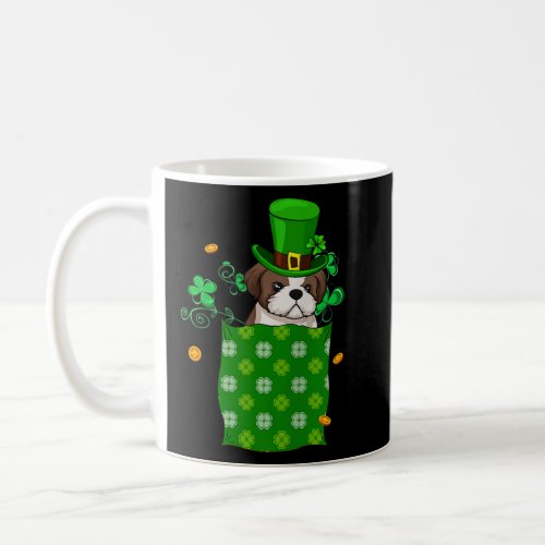 St Patrick s Day Shih Tzu In Pocket Shamrocks Love Coffee Mug
