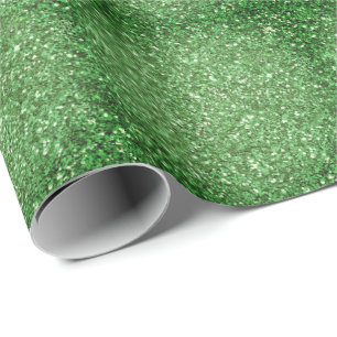 St. Patrick’s day sparkle glitter green pattern Wrapping Paper