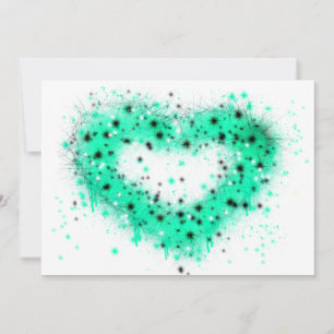 St. Patrick’s day spray paint glittering heart Invitation