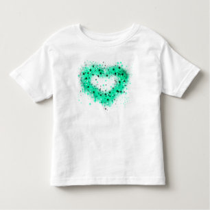 St. Patrick’s day spray paint glittering heart Toddler T-shirt