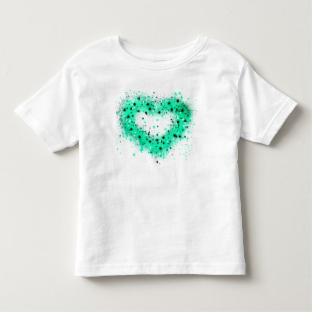 St. Patrick’s day | spray paint glittering heart Toddler T-shirt (Front)