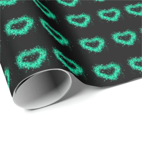 St Patricks day  spray paint glittering heart Wrapping Paper
