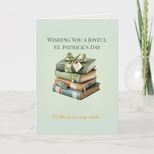 St. Patrick’s Day Stack of Books Card – Irish Luck
