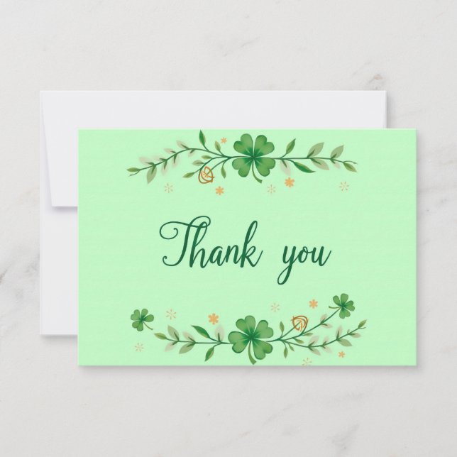 St. Patrick’s Day thank you card (Front)