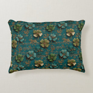 St. Patrick’s Day Vintage Shamrock Music Accent Pillow