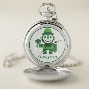 St. Patrick’s Day with minimalist Lucky Leprechaun Pocket Watch
