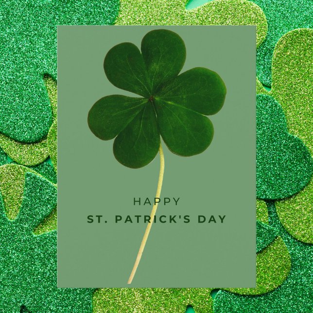 St. Patrick’s Day with Realistic Clover Postcard (Creator Uploaded)