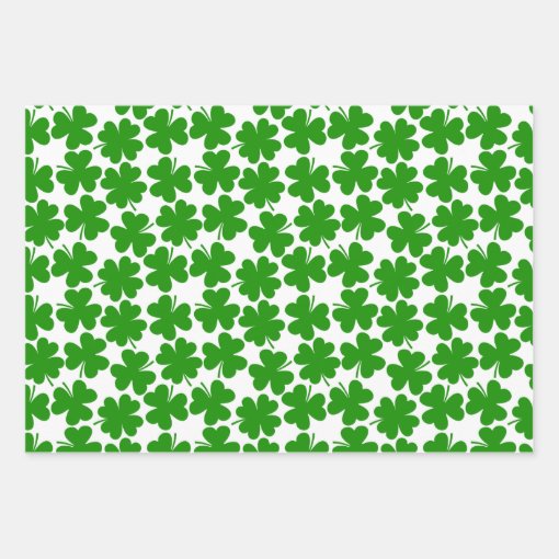 St.Patrick’s Day Wrapping Paper Set of 3 | Zazzle