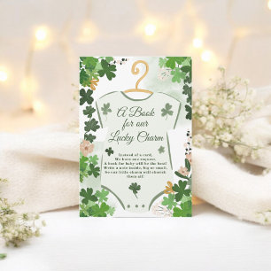 St. Patrick’s Lucky Charm Books for Baby Shower Enclosure Card