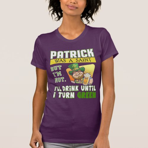 st patrick saint irish pride funny beer shamrock T_Shirt