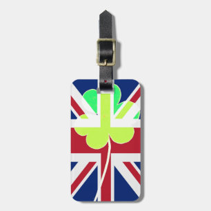 St.Patrick Shamrock Clover UK Flag Ireland Luggage Tag