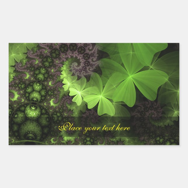 St Patrick Shamrock Field Rectangular Sticker (Front)