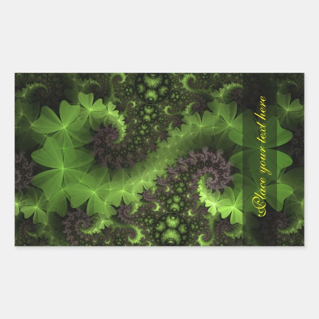 St Patrick Shamrock Field Rectangular Sticker (Front)