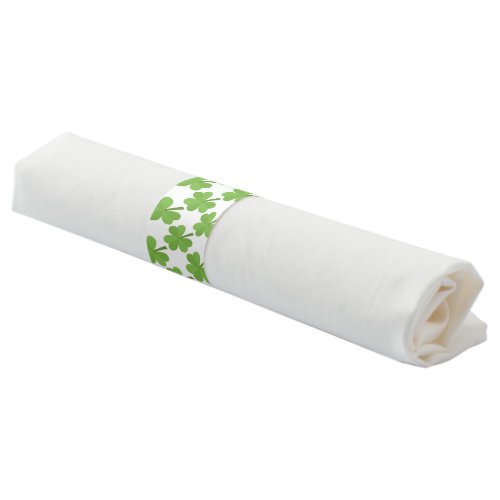 St Patrick Shamrock Irish Ireland Clovers Pattern Napkin Bands