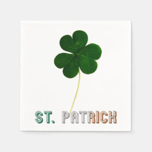 St. Patrick Shamrock Irish Ireland Typography Napkins