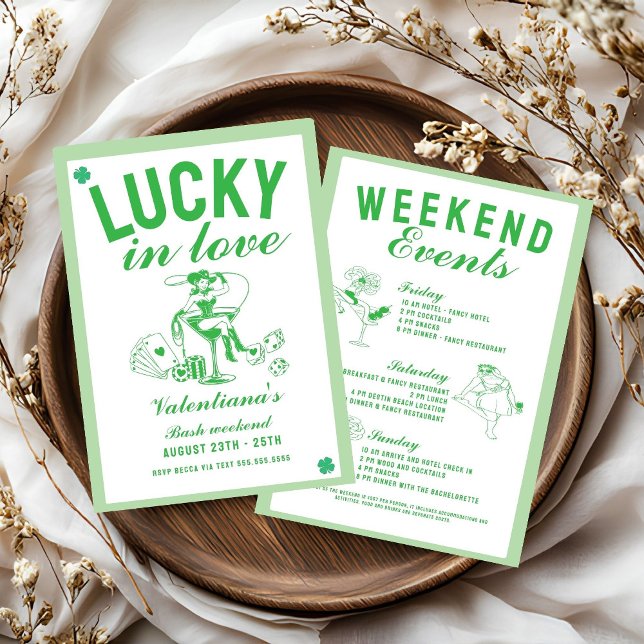 St patrick she found her lcuky charm bachelorette  invitation (Creator Uploaded)