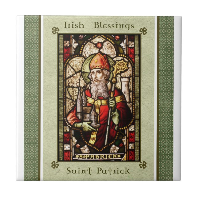 St. Patrick | St. Patrick's Day Art Tile (Front)