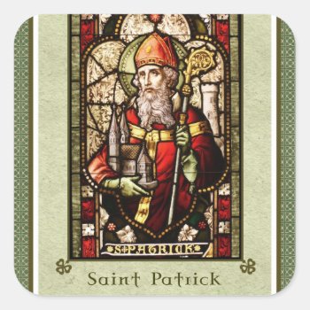 St. Patrick | St. Patrick's Day Square Stickers by xgdesignsnyc at Zazzle