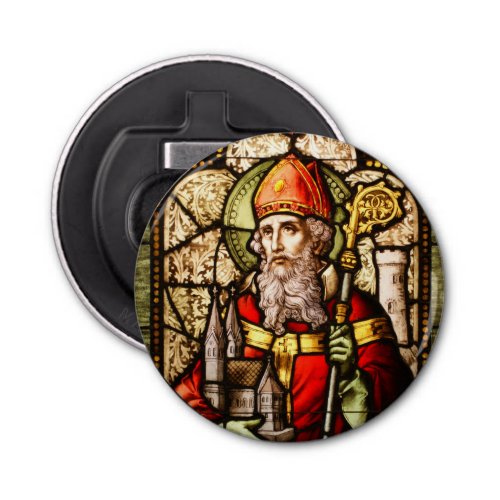 St Patrick Stained Glass Bottle Opener