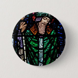 St. Patrick Stained Glass Button
