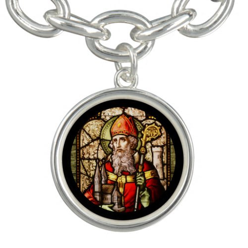 St Patrick Stained Glass Charm Bracelet