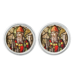 St Patrick Stained Glass Cufflinks