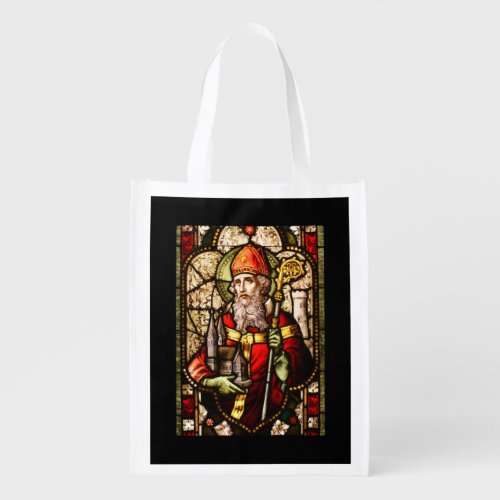 St Patrick Stained Glass Grocery Bag