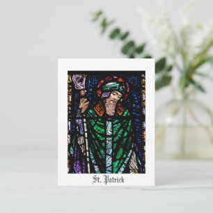 St. Patrick Stained Glass Postcard