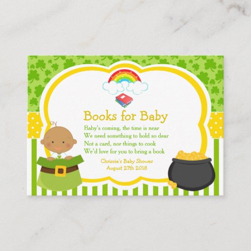 St Patricks African American Books for Baby Enclosure Card