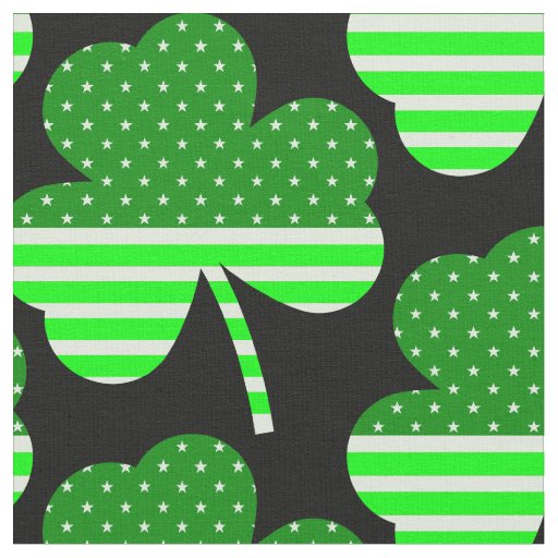 st patricks american clover shamrock green fabric