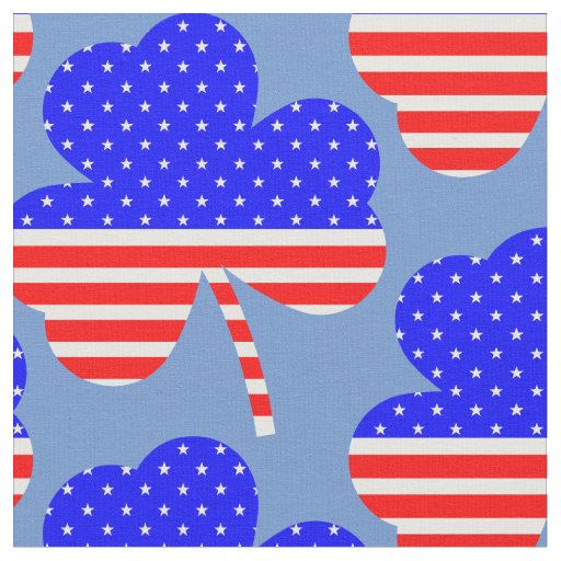 st patricks american flag clover shamrock fabric