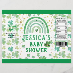 St Patrick's Baby Shower Favor Chip Bag Wrapper