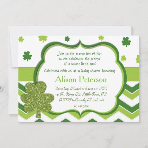 St Patricks Baby Shower Invitation