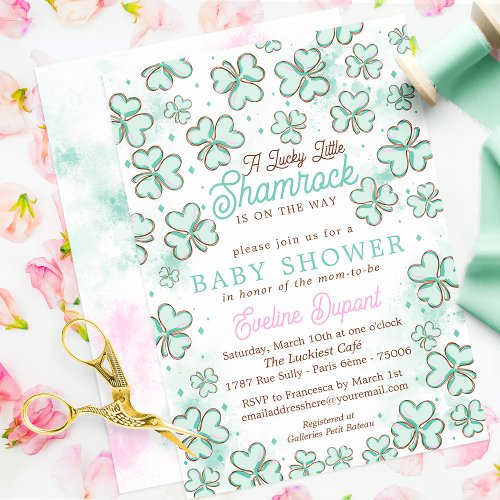 St Patricks Baby Shower Invitation