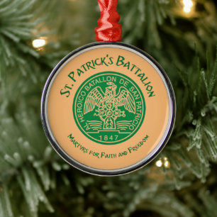 St Patricks Battalion San Patricios Irish Mexican Metal Ornament