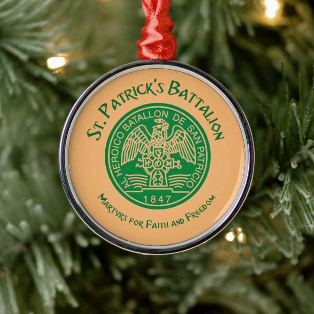 St Patricks Battalion San Patricios Irish Mexican Metal Ornament (Tree)
