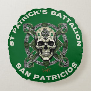 St Patricks Battalion San Patricios Irish Mexican Round Pillow
