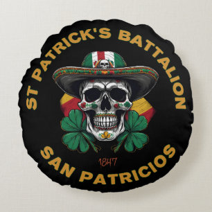 St Patricks Battalion San Patricios Irish Mexican Round Pillow