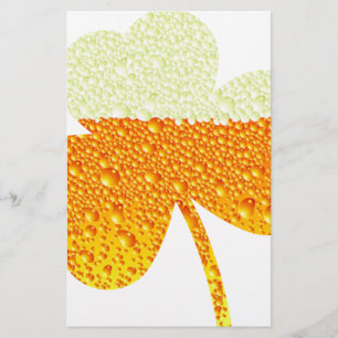 st patricks beer clover stationery