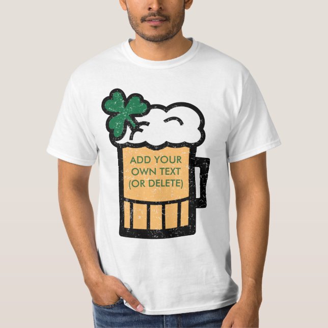 St. Patrick's Beer (Customizable) T-Shirt (Front)
