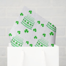 St. Patrick's Birthday Cake Pattern Tissue Paper