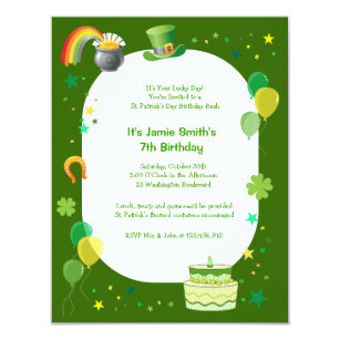 leprechaun birthday invitations zazzle